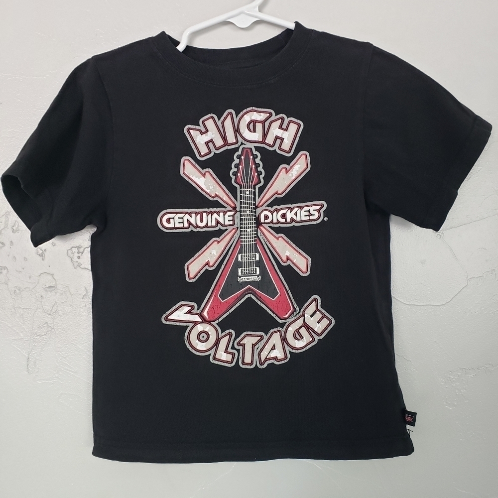 Dickies High Voltage Black T-shirt Guitars Boys 4T